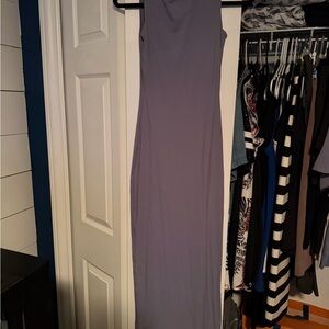 SKIMS Slate Mock Turtleneck Sleeveless  Maxi Dress